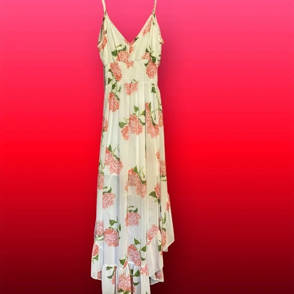 Heart & Soul White Floral High Low Dress XS - Picture 2 of 9